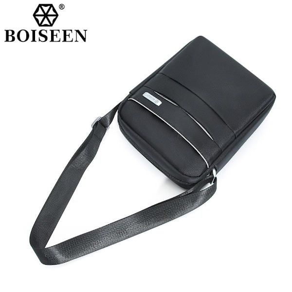 Boiseen miesten olkalaukku - Rento crossbody-laukku suurella musta