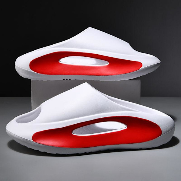mjuka tofflor slider sandaler skor herr dam massagetofflor vit 40/41