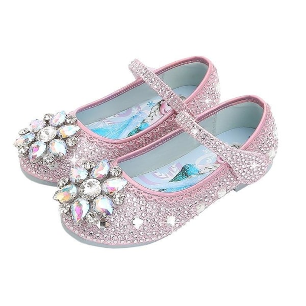 prinsesse elsa sko børn fest sko pige pink 21,5 cm / størrelse 36