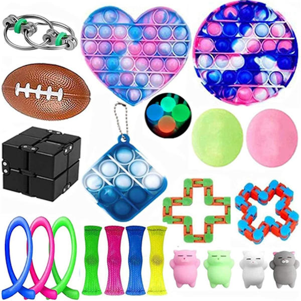 fidget toys pop it stressbollar fidget toys pack/set 21 st