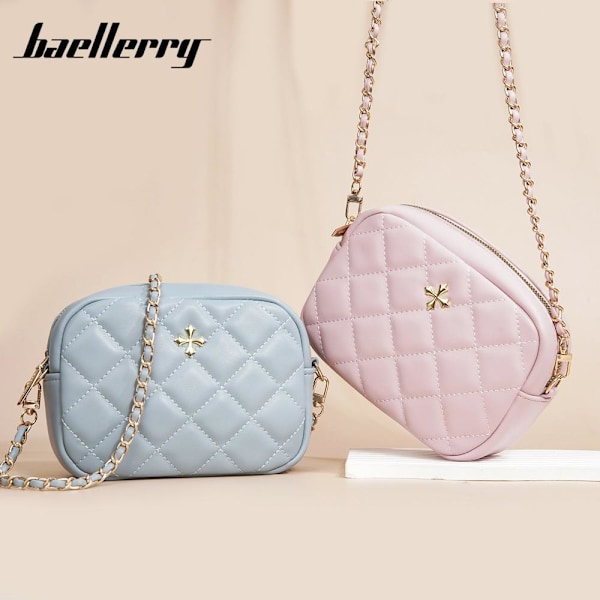 Baellerry Dam Quilted Diamond Stitch Axelväska Mini Crossbody-vä grön
