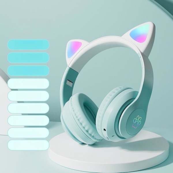 cat ears kuulokkeet langattomat cat bluetooth kuulokkeet Grøn