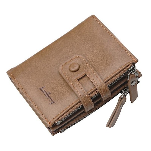 Baellerry miesten lyhyt lompakko - Vintage-muotoilu soljella, monitoiminen khaki