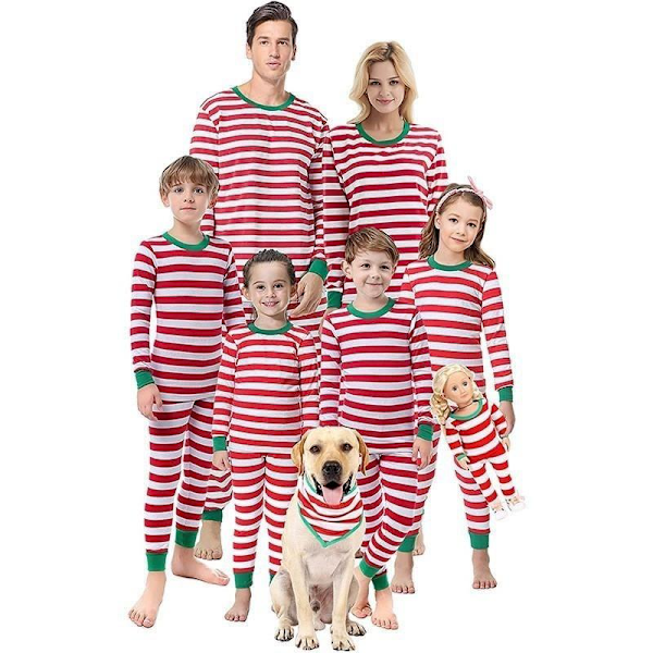 julkläder julpyjamas familj pyjamasbyxor jultröja grön pyjamas s Barn 6