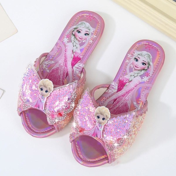 prinsesse elsa sko børn fest sko pige sølv farvet 20,5 cm / størrelse 32