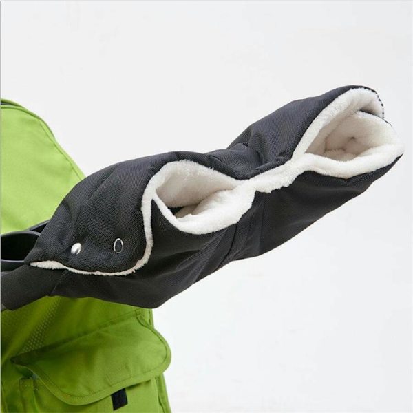 Fleece-käsienlämmittimet/hanskat rattaille harmaa