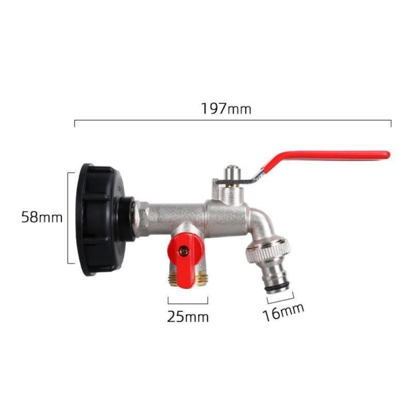 ibc tank adapter ibc kobling ibc tilkobling ibc tank adapter nikkelbelagt kran