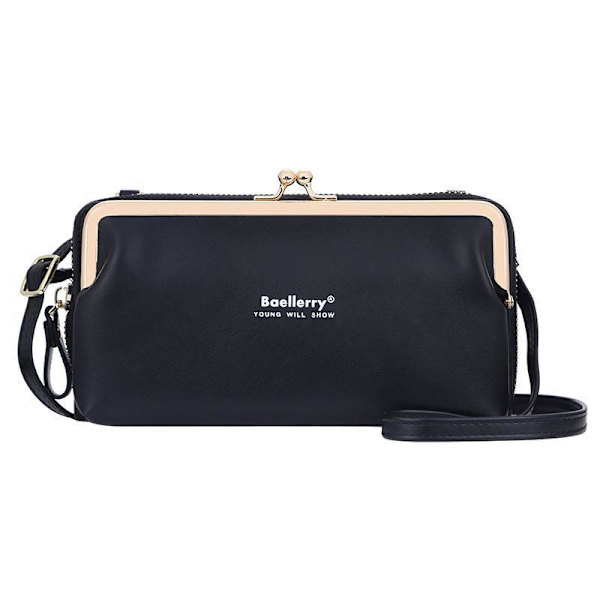 Baellerry Fashion Axelremsväskor Crossbody Messenger Bag för kvi Vinröd 19cm*11cm*5cm