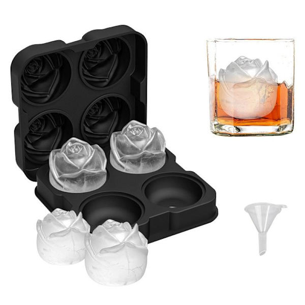 Iskuber is/choklad/geléform döskalle bollar skull blomma fyrkant 2st/Blomma4