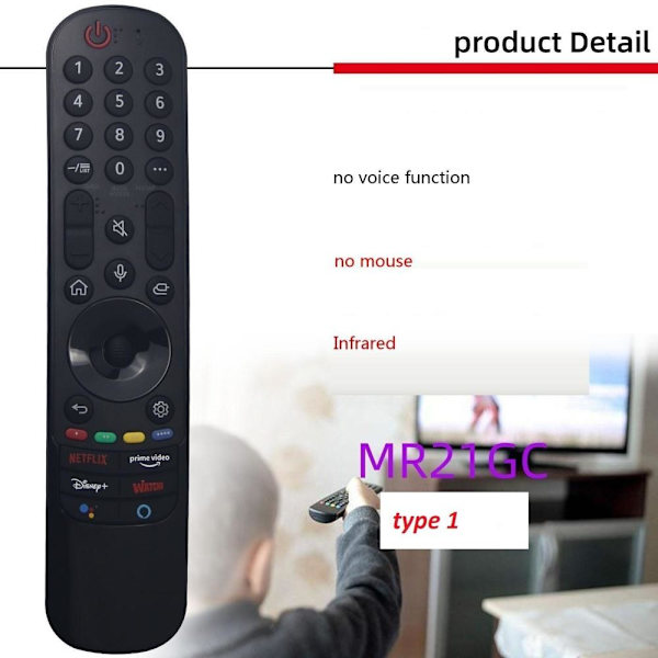 fjärrkontroll ersättning remote för LG AN- MR21GA MR21GC MR21N M MR21GC-typ 3