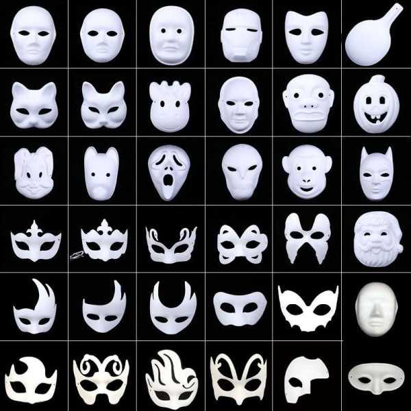 Mask diy måla ansiktsmask djurmask face masker maskerad för hall Apa