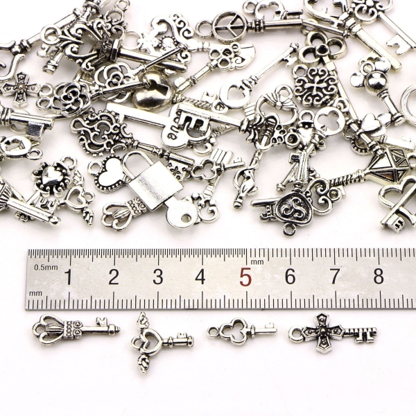 berlocker smyckes örhängen diy pack 50 st Silverfärgad