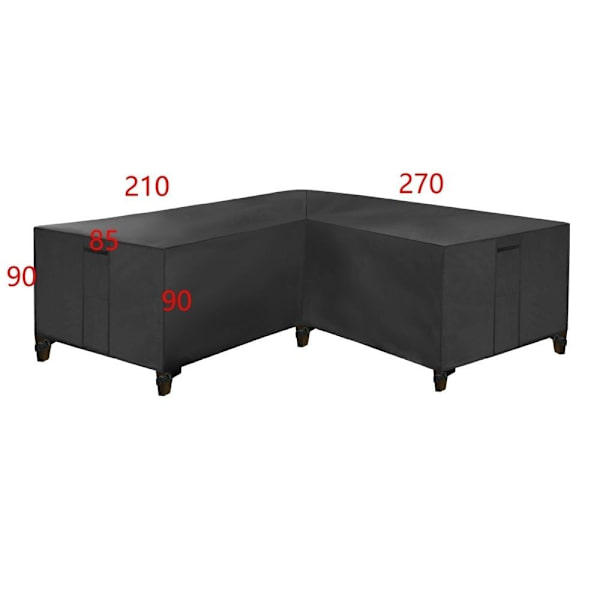 möbelskydd överdrag skydd till utemöbler hörnsoffa med vattentät beige 210*270*90cm
