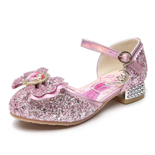 prinsessakengät elsa kengät lasten juhlakengät pinkki 23 cm / koko 37