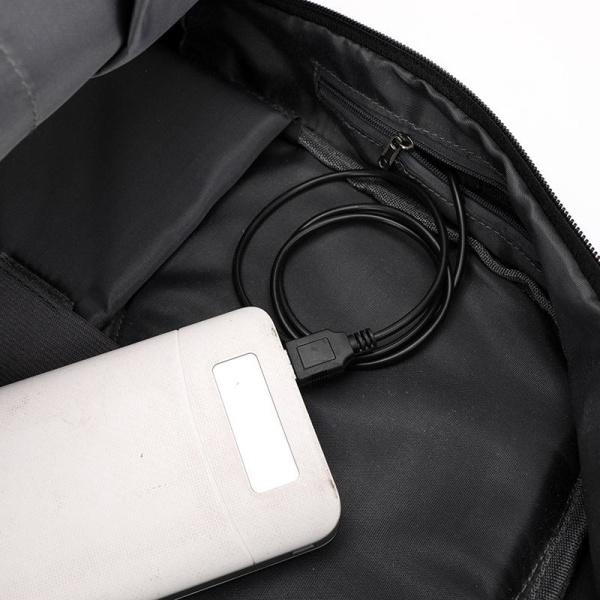 ronaldo 7 rygsæk børn rygsække rygsæk med USB stik 1 stk sort skinnende 2