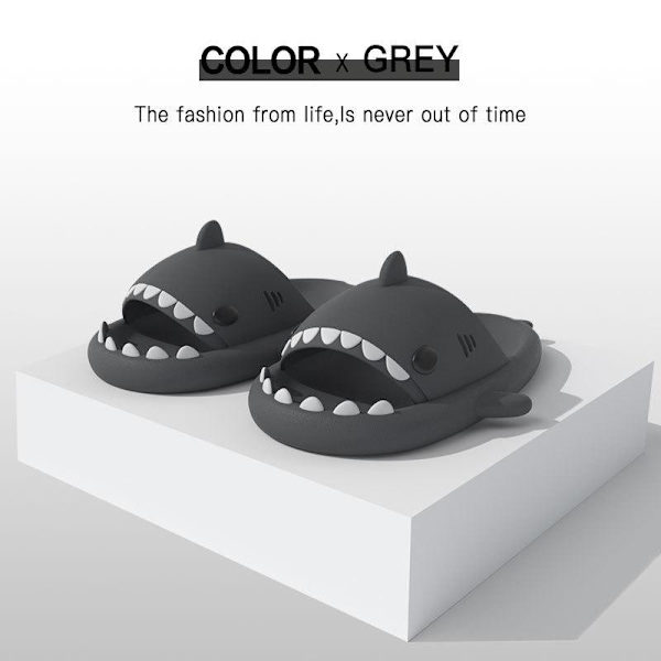 haj hjemmesko shark slide mænd dame hjemmesko grå 42/43