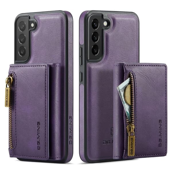 (Til iPhone 16 Pro Max) DG.MING M5-serien aftagelig pung-etui lilla