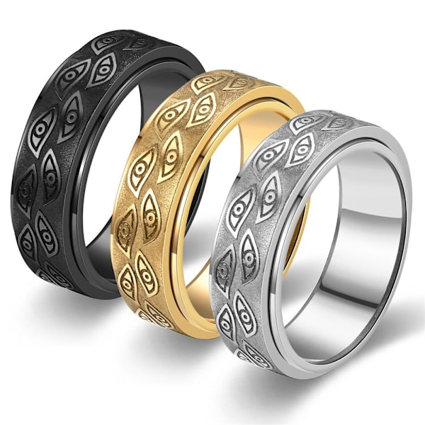 Romantisk Roterende Djæveløjne Parring - 3D-roterende dekorative 8 mm sort nr. 8