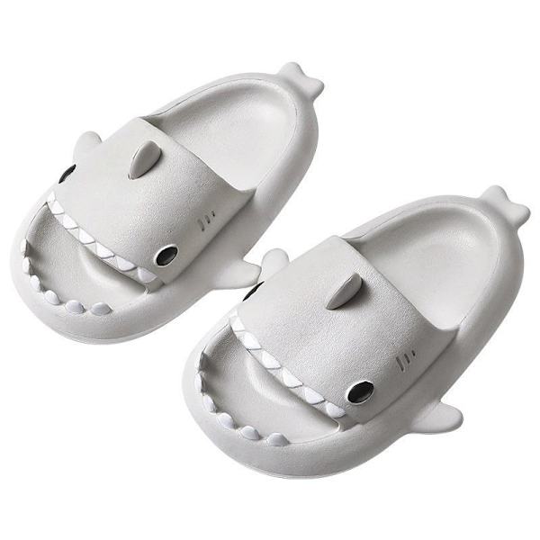 tøfler haj shark slippers shark slides barnetøfler grønne 170 (innvendig 17 cm)