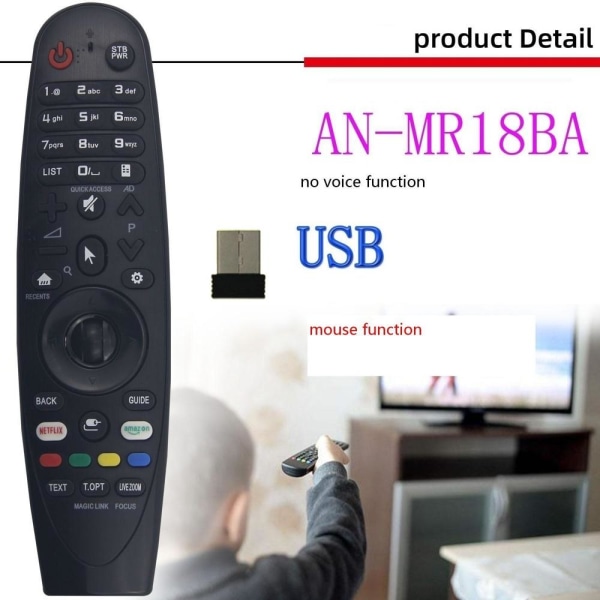 fjärrkontroll ersättning remote för LG AN-MR650A 650 MR600 G MR1 AN-MR18BA utan USB