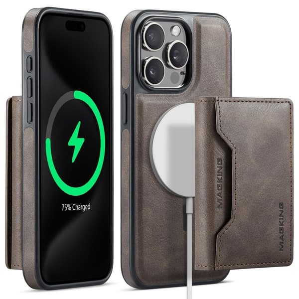 (Til iPhone 15 Pro Max) MAGKING K2 MagSafe Telefoncover: Stærk sort