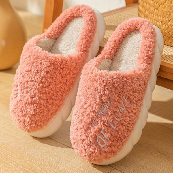 fluff tofflor varma tofflor innetofflor vattenmelonsröd 36-37 (insida 24cm)