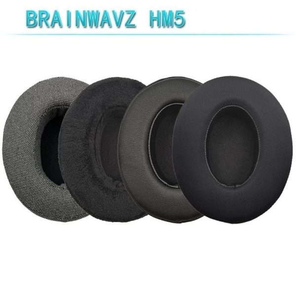 øreputer puter til Sony Brainwavz HM5 90*110mm putesett svart proteinskinn