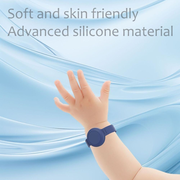 airtag armband silikon för barn violetti