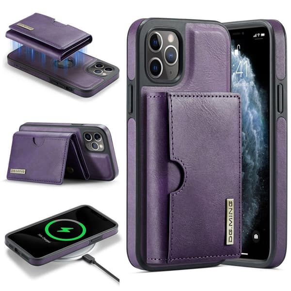 (Til iPhone 14 Plus) DG.MING M6 Serien Magnetisk Pung Etui sort