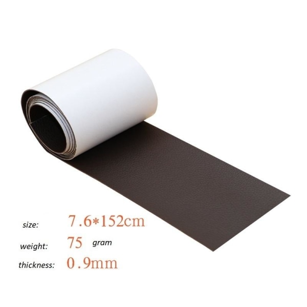 selvklæbende læder fix læder reparation læder fix reparation læderla mørk kaffe 50*120cm 1 stk