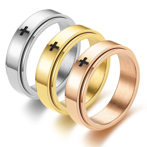 anti-angst spinner fidget roterende ring ringe størrelse 8/18,2 mm
