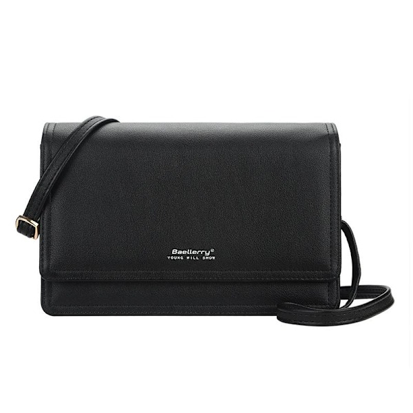 Baellerry Naisten käsilaukut Muoti Clutch Laukut PU-nahkainen olkalaukku musta 21 cm * 14 cm * 5 cm