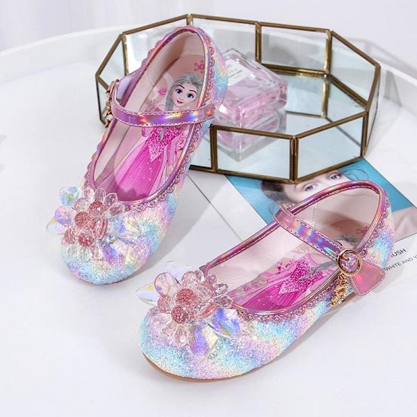 prinsesskor elsa skor barn festskor blå 18.5cm / size29