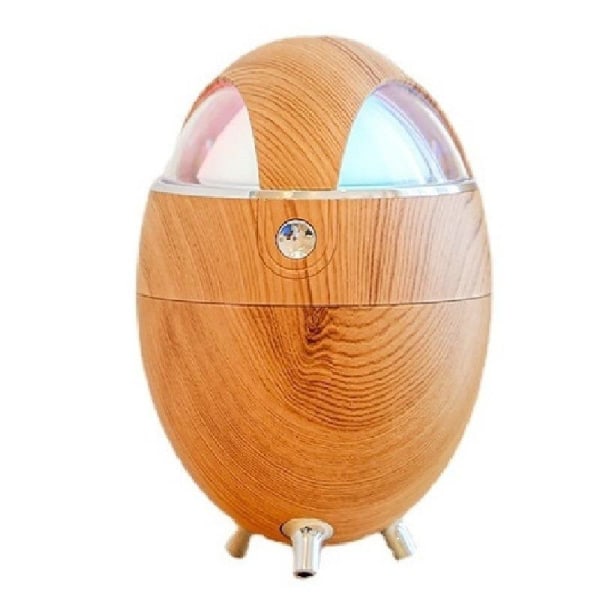 Luftfugter aroma diffuser luftfugter med led lys trækorn brun