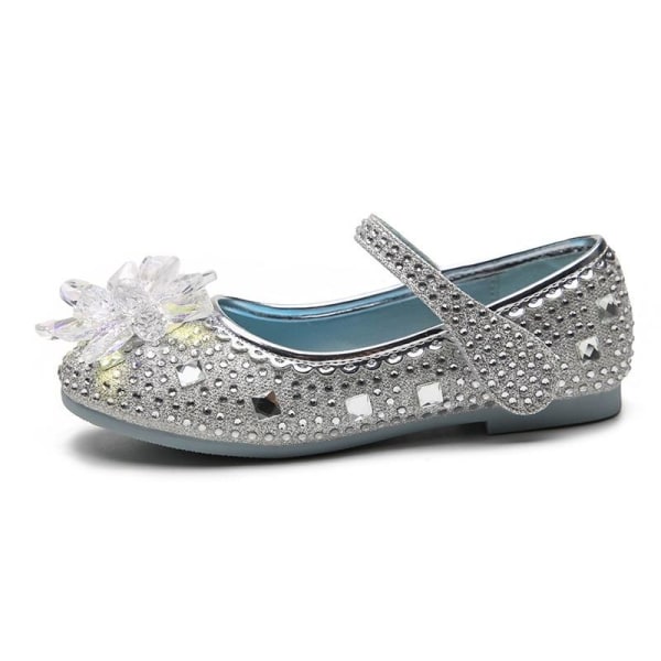 prinsesskor elsa skor barn festskor silverfärgad 19cm / size31