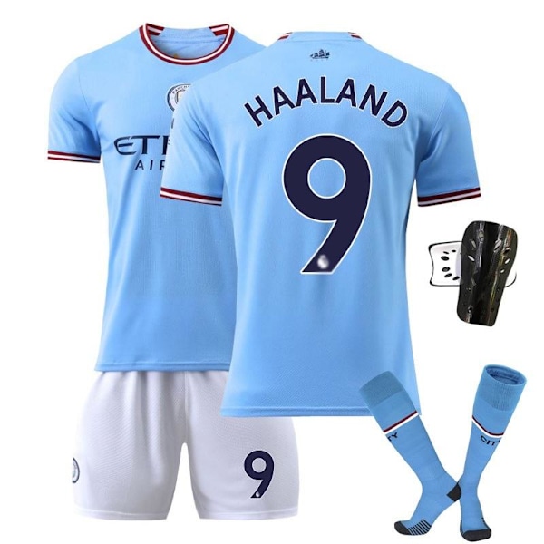 jalkapallo jersey jalkapallo vaatteet jersey manchester city sterling haal #9 sokker benbeskyttelse #22