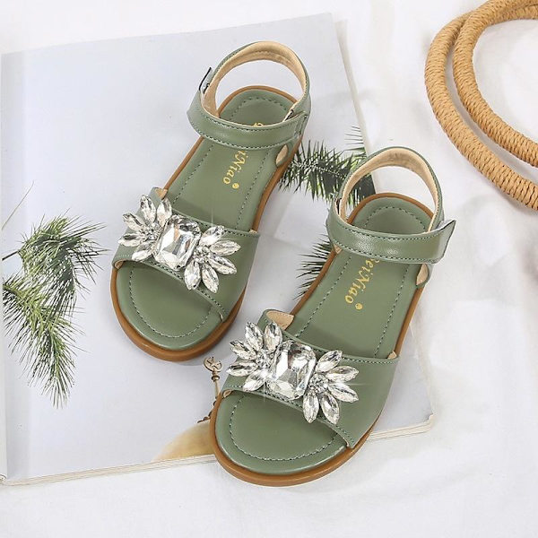 prinsesskor elsa skor barn festskor grön 19.1cm / size31