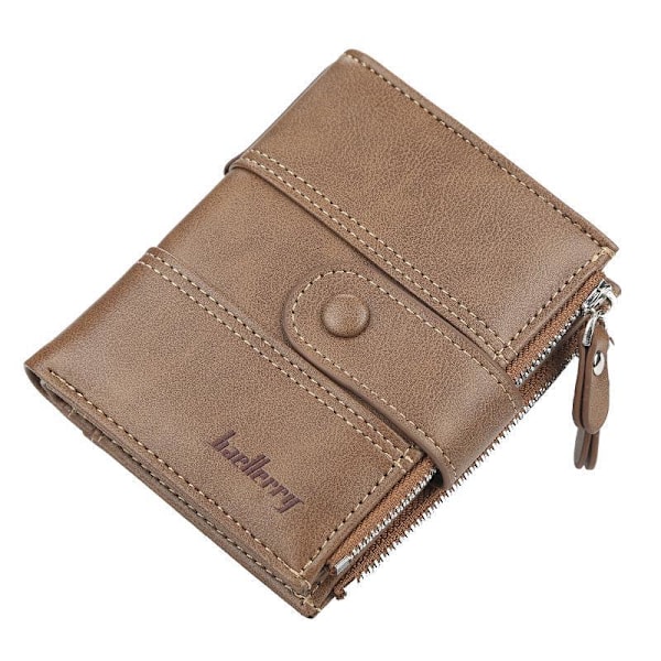 Baellerry Herr Zip-korthållare Business Design Leather Plånbok f Khaki 12cm*10cm*2cm