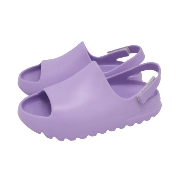 mjuka tofflor slider sandaler skor foppatofflor barn tofflor lila 140 (innerlängd 12.5-13cm)