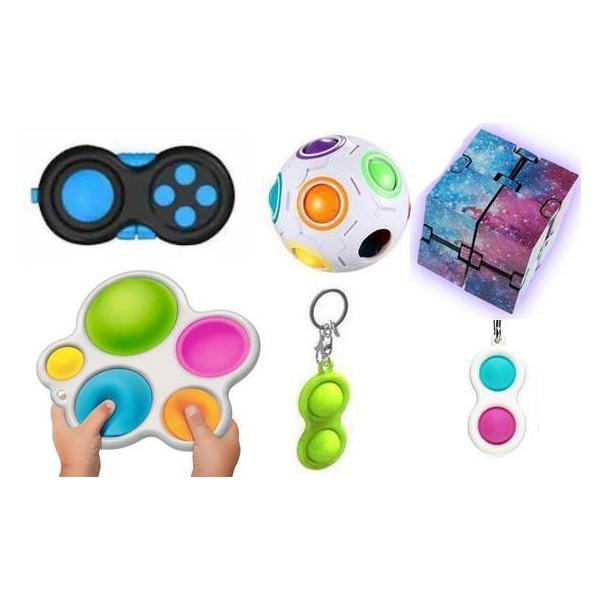 fidget toys pop it stressbollar fidget toys pack/set 6 st