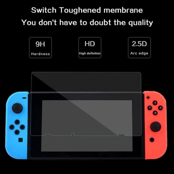 Skärmskydd, Härdat glas, Extra glas i HD för Nintendo Switch