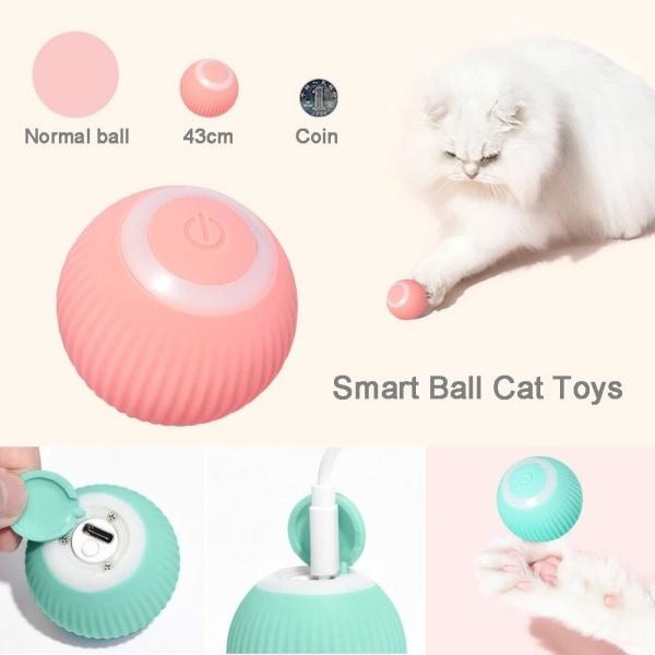 smart leksaksboll automatisk rullande boll kattleksak blå