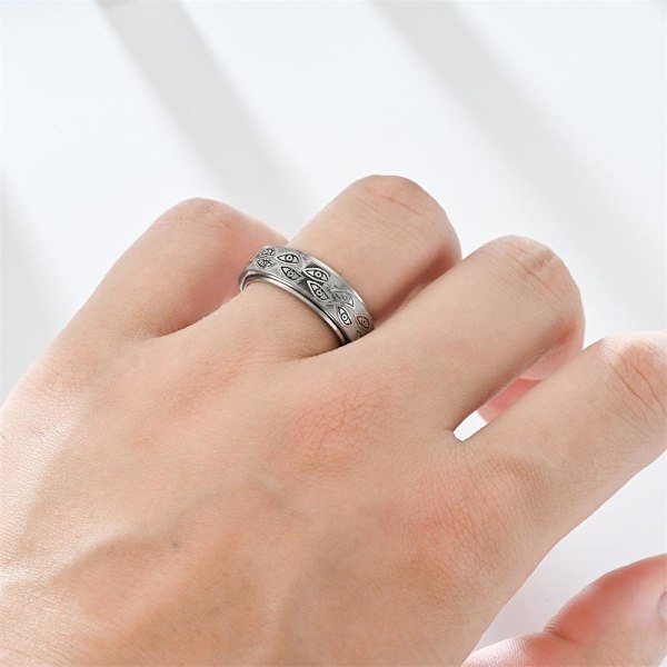 Romantisk Roterende Djæveløjne Parring - 3D-roterende dekorative 8 mm sort nr. 11