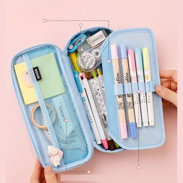 Pennfodral Enhörning Häst Djur Barn Pencil Case Fyrkantig Pennvä Lila