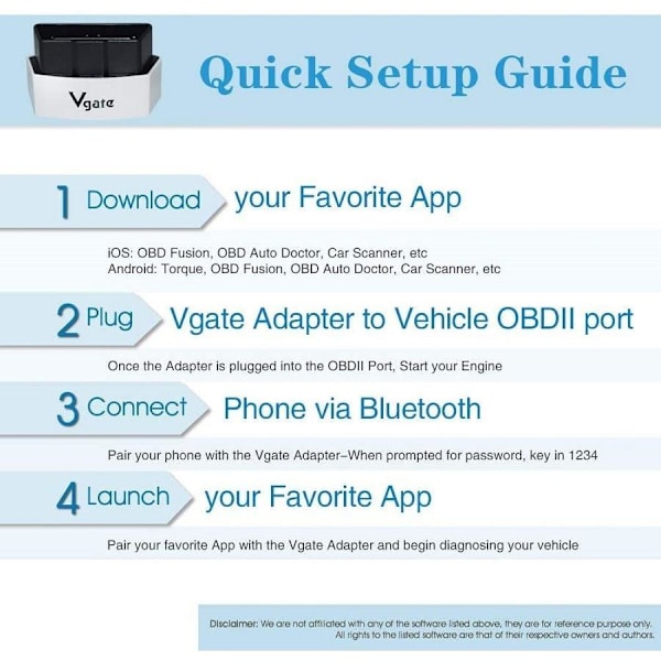 Vgate ICAR 3 WiFi - Dual System Diagnosis Tool: Android & Apple- som på bilden