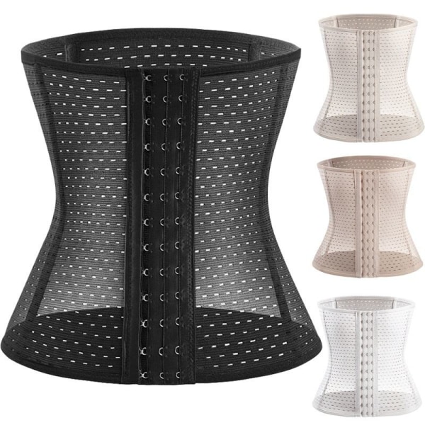 waist trainer korsett mage bälte svart XL