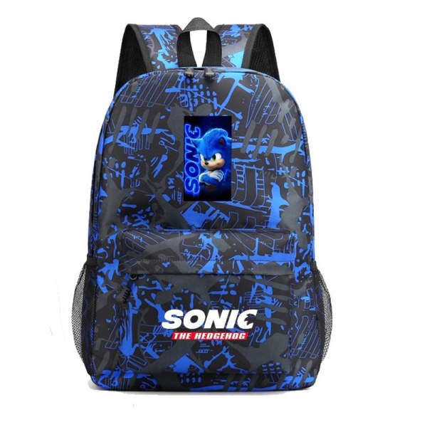 Sonic rygsæk børne rygsække rygsæk 1 stk sort/blå 1