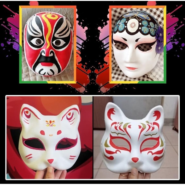Mask diy måla ansiktsmask djurmask face masker maskerad för hall Fjäril 2
