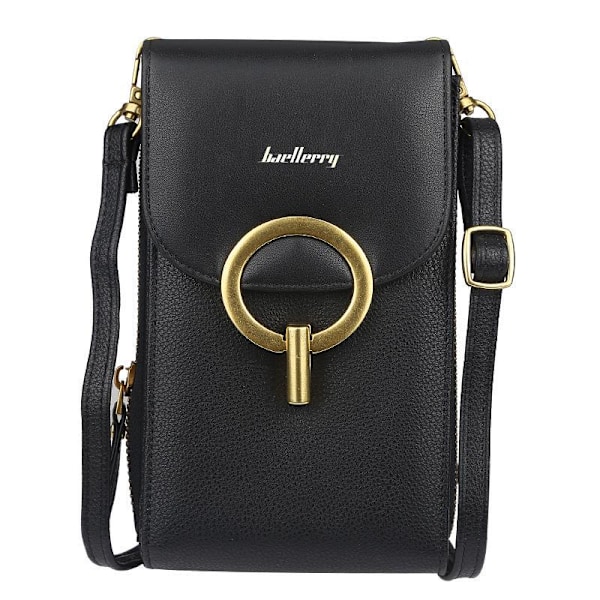 Baellerry Pu Nahka Naisten Crossbody Laukut Trifold Lompakot Hasp ruskea