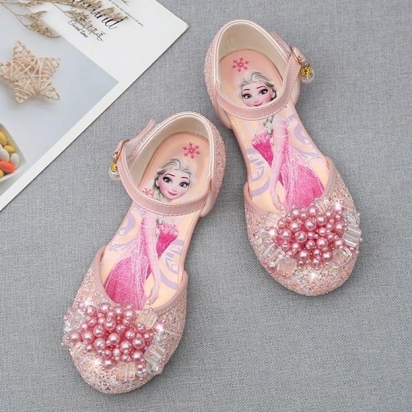 elsa prinsess skor barn flicka med paljetter blå 18.5cm / size29